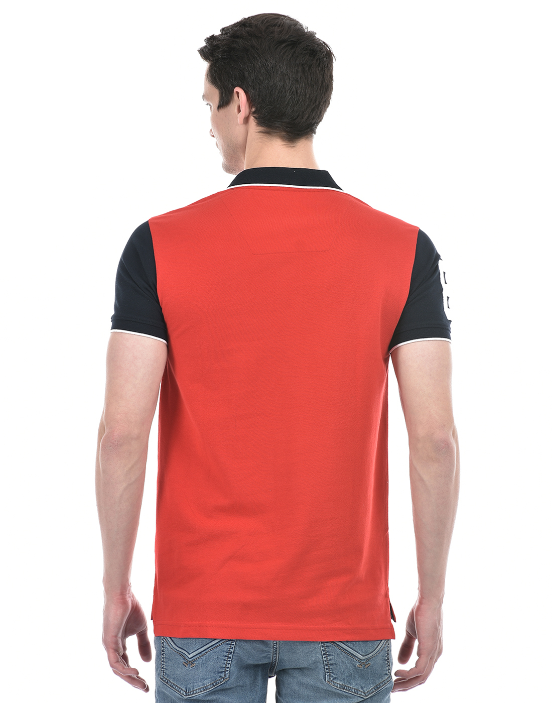 Numero Uno Men Color Block Red T-Shirt